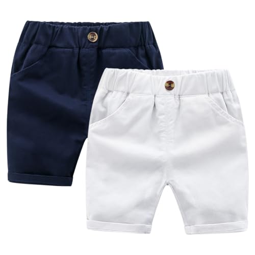 ACMEDE Baby Jungen Short Gr. 86/92/98 2er Pack Sommer Einfarbig Bermuda Shorts 104/116/122/128 Kinder Elastische Hohe Taille Kurze Hosen mit Taschen Pull-on Freizeit Shorts 1-7 Jahre ACMEDE Baby Jungen Short Gr. 86/92/98 2er Pack Sommer Einfarbig Bermuda Shorts 104/116/122/128 Kinder Elastische Hohe Taille Kurze Hosen mit Taschen Pull-on Freizeit Shorts 1-7 Jahre von ACMEDE