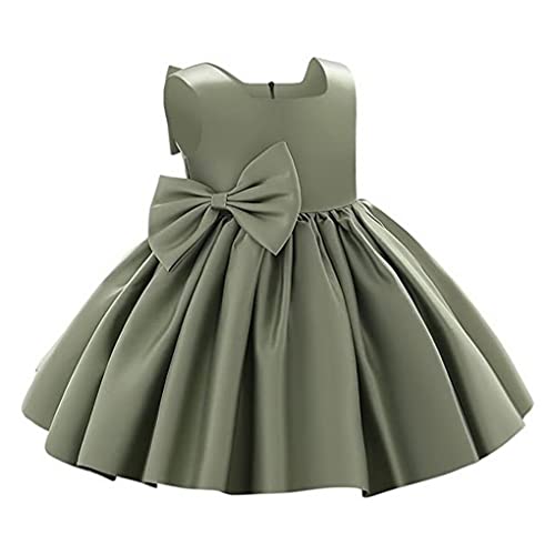 ACMEDE Baby Mädchen Ärmellos Satin Partykleider Urlaub Prinzessin Kleider Blumenmädchen Kleid Weihnachtsfeier Ballkleid Prinzessinnenkleid Mädchen Gastgeber Klavierkostüm 2-8 Jahre von ACMEDE