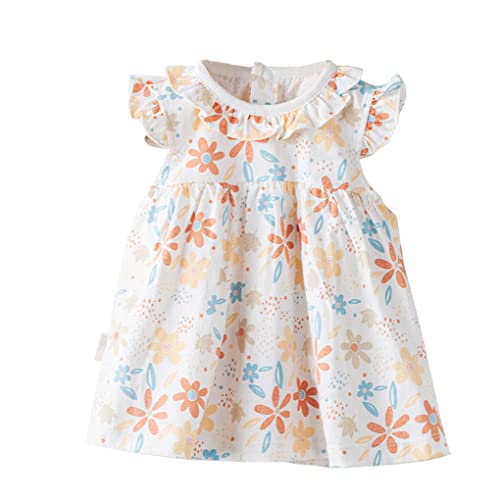 ACMEDE Baby Mädchen Kleider Gr. 62/68/74/86/92/98 Baby Sommerkleider Rock niedlich Prinzessin Kleid Sommer Baumwolle Mädchen Babykleidung Blumiges Kleider 6-24 Monate-3 Jahre von ACMEDE