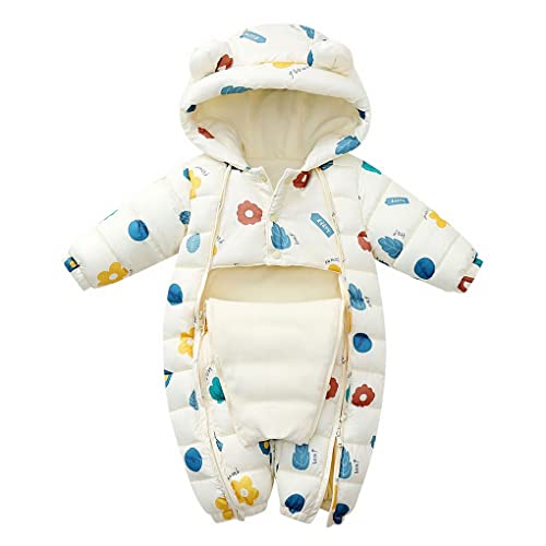 ACMEDE Baby Mädchen Schneeanzug Babykleidung Spielanzug Jumpsuit Overall Jacke Mantel Outfits Winterjacke Kleidung Winter Winterkleidung Winteroverall Strampler 3-6-9-12-18 Monate von ACMEDE