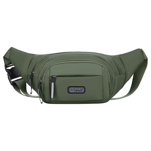 ACMEDE Bauchtasche Gürteltasche Hüfttasche Herren Brusttasche Reflektierende Schieber Handytasche Verstellbarer Bauchtaschen Cross Body Bag 4 Fächer, Hüfttaschen für Outdoor Reise Wandern von ACMEDE