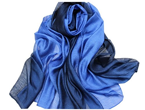 ACMEDE Damen Schal Seide Stola Halstuch Farbverlauf für Frühling Sommer 195 x 68cm von ACMEDE