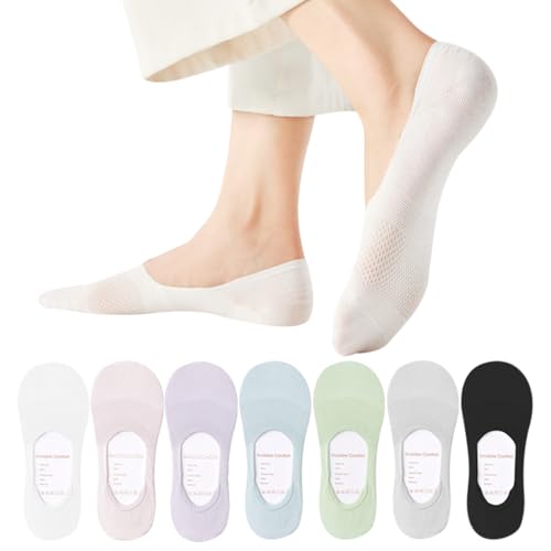ACMEDE Füsslinge Damen 35-40 Unsichtbare Füßlinge Rutschfest Herren 38-44 Sommer Sneakersocken No Show Ballerina Socken Atmungsaktive Sportsocken Laufsocken Baumwolle kurze Socken von ACMEDE