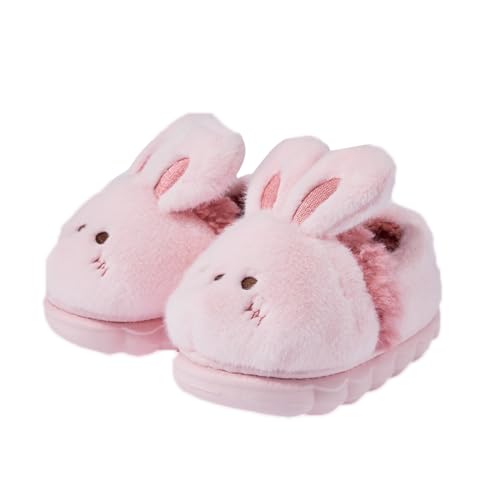 ACMEDE Hausschuhe Mädchen EU 29-36 Lustige Pantoffeln Plüsch Jungen Frosch Plüsch Pantoffeln Kinder Wärme Weiche Hausschuhe Hase Winter Cartoon Leicht rutschfeste Slippers von ACMEDE