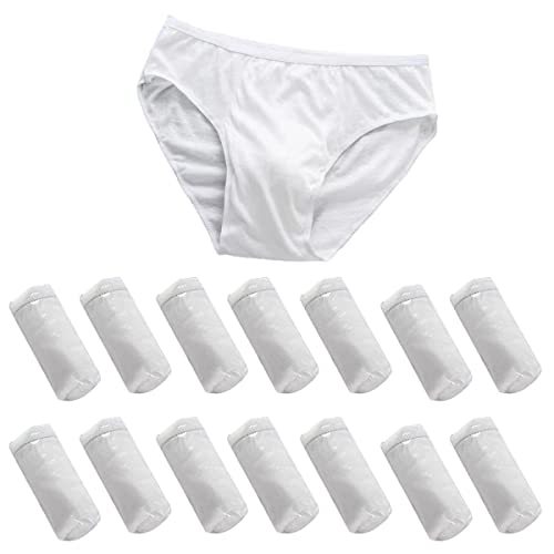 ACMEDE Herren Einweg Unterhosen,Männlich 100% Baumwolle Herren Einmal Slip Unterwäsche Briefs für Fitness Reise Hotel Spa Krankenhaus Massage - Einzel Verpackt/Tragbare von ACMEDE