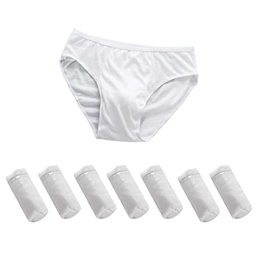 ACMEDE Herren Slip 14 Stück Einweg Unterhosen, Herren Einmal Slip Baumwollmischung Unterwäsche Briefs für Fitness Reise Hotel Spa Krankenhaus Massage - Einzel Verpackt/Tragbare, 45-90kg von ACMEDE