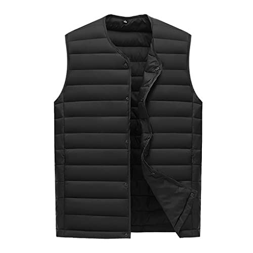 ACMEDE Herren Weste Steppweste Schwarze Bodywarmer Sportweste Kragenlose warme Weste Puffweste Ärmellose Freizeitjacke für Männer Übergangsjacke, Slim Fit, M-2XL von ACMEDE