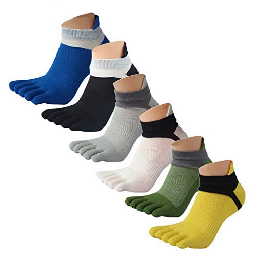 ACMEDE Herren Zehensocken Bauwolle Socken Sport Laufen Toe Socks 6 Paar (39-44) von ACMEDE