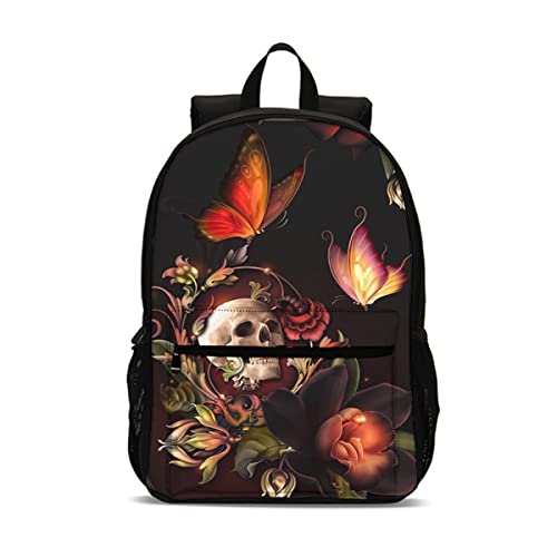 ACMEDE Laptop Rucksack Schulrucksack Jungen Teenager Schulranzen School Bags for Boys Schultaschen Groß Kapazität Rucksäcke Männer Totenkopf Print Design Reise Daypack (Stil 2) von ACMEDE