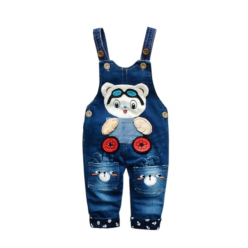 ACMEDE Latzhose Baby Jungen Mädchen Gr. 74/80/86/92/98 Jeanshose Latzhosen Jeans Hosen Baby Kinder Overall Blau Denim Langarmhose von ACMEDE