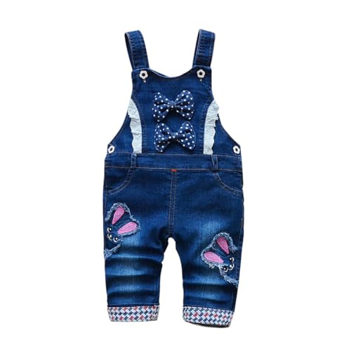 ACMEDE Latzhose Baby Jungen Mädchen Gr. 74/80/86/92/98 Jeanshose Latzhosen Jeans Hosen Baby Kinder Overall Kleinkind Denim Cartoon 3D Tier Denim Latzhose Langarmhose von ACMEDE