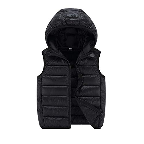 ACMEDE Leichte Daunenweste Jungen Mädchen, Freien Steppweste mit Kapuze, ärmellose Jacke Weste Winter Kapuzenweste Outfits 4-14 Jahre von ACMEDE