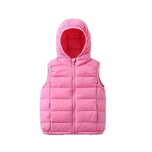 ACMEDE Leichte Daunenweste baby Jungen Mädchen 86/92/98/104/116/, Freien Steppweste mit Kapuze 122/128/134/146, ärmellose Jacke Weste Daunenweste Winter Kapuzenweste Outfits von ACMEDE