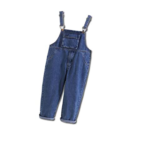 ACMEDE Mädchen Kinder Jeans Latzhose Jumpsuit Lange Hose Overall mit Verstellbaren Hosenträgern Kinder Jeans Latzhose für Mädchen Gr.120-Gr.140 von ACMEDE