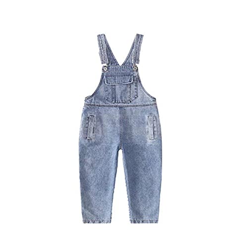 ACMEDE Mädchen Kinder Jeans Latzhose Latzjeans Jumpsuit Lange Hose Overall mit Verstellbaren Hosenträgern Kinderjeans Jeanshose Latzhose für Mädchen Gr.100-Gr.160 von ACMEDE