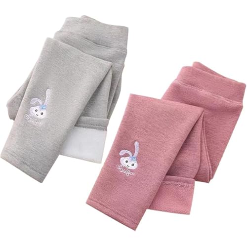 ACMEDE Mädchen Leggings Thermo Gr. 86/92/98/104/116/128/134 Dick Fleece Warm Gefüttert Hosen Herbst Winter Thermo Hose Dicker Baumwolle Jeggings mit Fleecefutter für Mädchen 2-8 Jahre von ACMEDE