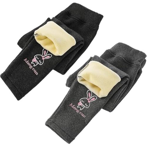 ACMEDE Mädchen Leggings Thermo Gr. 86/92/98/104/116/128/134 Dick Fleece Warm Gefüttert Hosen Herbst Winter Thermo Hose Dicker Baumwolle Jeggings mit Fleecefutter für Mädchen 2-8 Jahre von ACMEDE