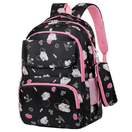 ACMEDE Schulrucksack Mädchen mit Abnehmbare Stifttasche Schultasche Mädchen Grundschultaschen der 3. bis 6. Klasse Kinder Schulranzen mit 15'' Laptopfach Tagesrucksäcke für Primary Junior High von ACMEDE