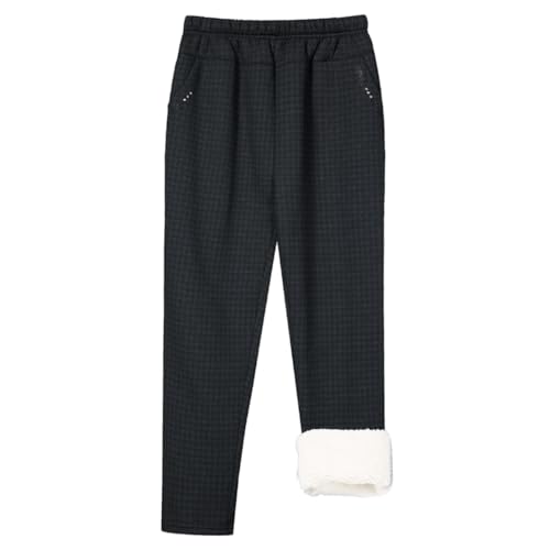 ACMEDE Thermohose Damen Fleece Leggings Winter Gefütterte Jogginghose Senioren Damen Verdickte Warme Fleecehose Sweathose mit 2 Taschen Casual Gerade Bein Fleece Freizeithose Gewicht 40-105kg von ACMEDE