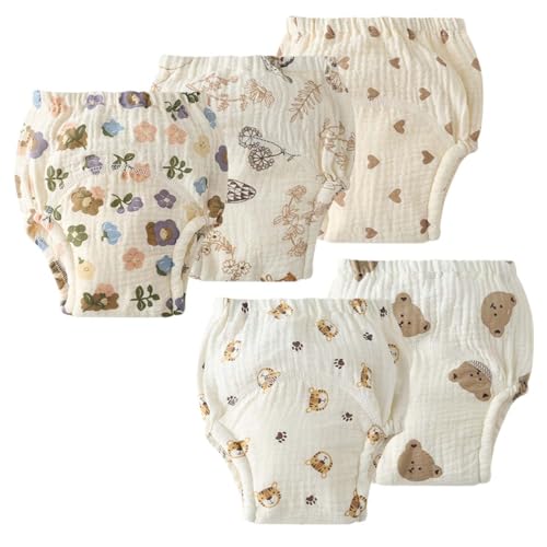 ACMEDE Töpfchen Trainingshose, 5er Pack Baby Trainingshosen Töpfchen Unterwäsche Kleinkinder Windelhosen Trainerhosen Toilettentraining Unterwäsche Trainingshose 6 Monate - 4 Jahre von ACMEDE