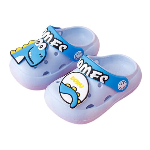 AMCEDE Kinder Clogs Pantoletten Mädchen Jungen Dinosaurier Leicht Sommer Gartenschuhe Bequeme Atmungsaktiv Sandale Kleinkind rutschfest Strand Hausschuhe Sandalen Wasserschuhe (Grün, Numeric_23) von ACMEDE