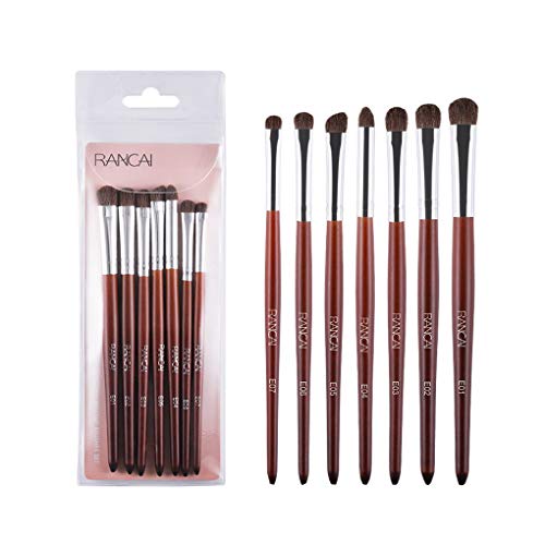 Augen Make Up Pinselset - 7 Makeup Augenpinsel Lidschattenpinsel und Schminkpinsel - Beauty Pinsel Set zum Verblenden von Lidschatten, Kosmetik Puder, Highlighter und Concealer von ACMEDE