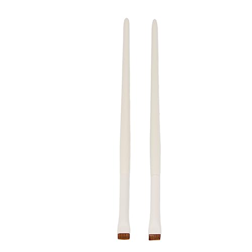 2pcs Feine Abgewinkelte Eyeliner -Bürsten - Ultra Dünne, Schräge Flachwinkel Augenbrauen Concealer Pinsel für die Präzisions Make up Anwendung mit Haltbarem Aluminiumrohr von ACOGEDO