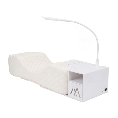ACOGEDO Memory Foam U -förmiges Wimpernverlängerungskissen mit LED -Licht Acryl Regal Organizer Ständer und Blauer Lichtschrank für Wimpern Tech Versorgung von ACOGEDO