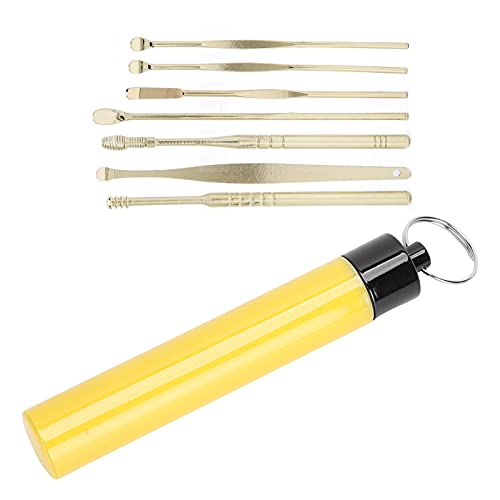 ACOGEDO Reiniger Set mit Spiral- und Ohrpickel -Löffel Gold Kompakt von ACOGEDO