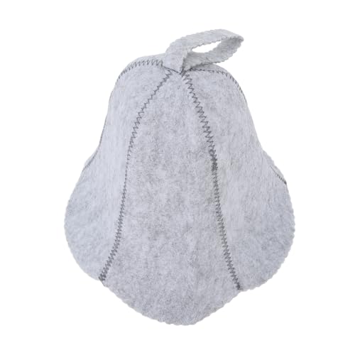 ACOGEDO Sauna Hut Filz Wasser Saugfähig Duschhut | Universelles Badaccessoire für Männer und Frauen | Bequemer Sauna -Hut für Verstärktes -Erlebnis in Weiß (GREY) von ACOGEDO