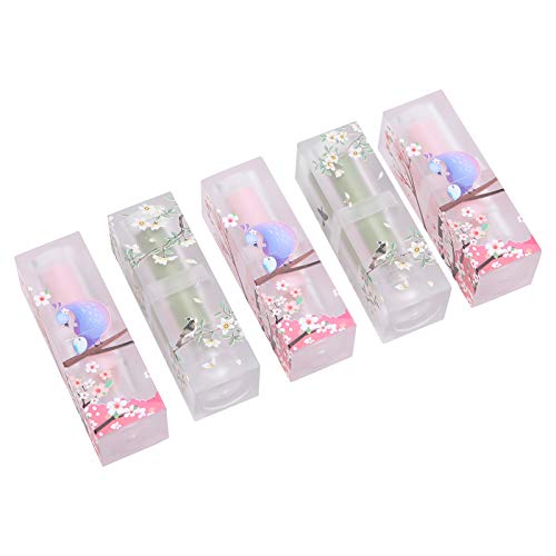 DIY Lip Balm Container -Röhrchen mit Kappe - Set aus 5 Leeren Kosmetischen Lippenstiftrohrbehältern für die Reise Tragbarer Lippenstiftrohr für Benutzerdefinierte Lippenbalsame und Glanz von ACOGEDO