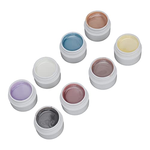 Solid Nagel Gel Polises Set mit Glitzerdesign, 8-Farben Pearly Shell Grain Nail Art Polish Cream für Salon und Heimgebrauch von ACOGEDO