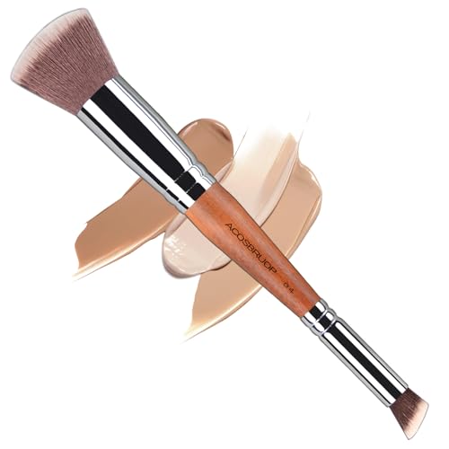 ACOSBRUOP Make-up-Pinsel, flacher Foundation-Pinsel und Concealer-Pinsel, zum Polieren von Flüssigkeiten, Gream, Puder, Rouge und Lidschatten von ACOSBRUOP