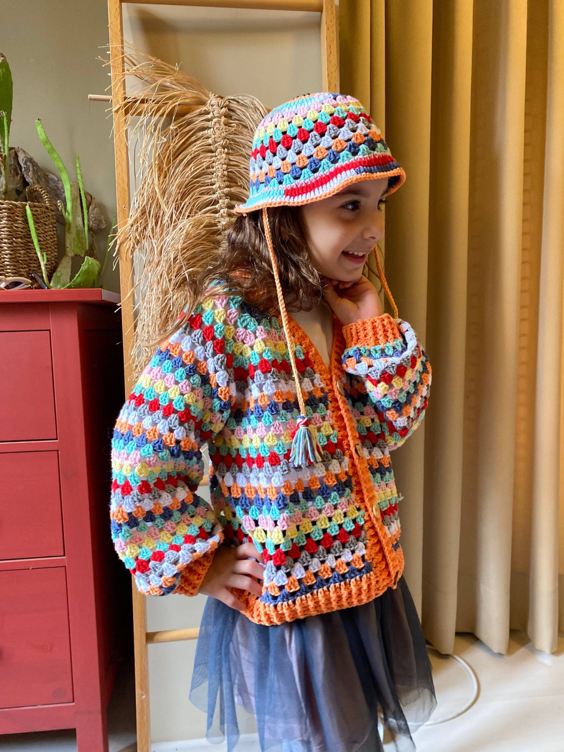 2 Stück Baby Girl Cardigan Hut Set, Häkeln Mädchen Crochet Geschenk Für Sie 2 Stück Baby Girl Cardigan Hut Set, Häkeln Mädchen Crochet Geschenk Für Sie von ACRCRAFTSTUDIO