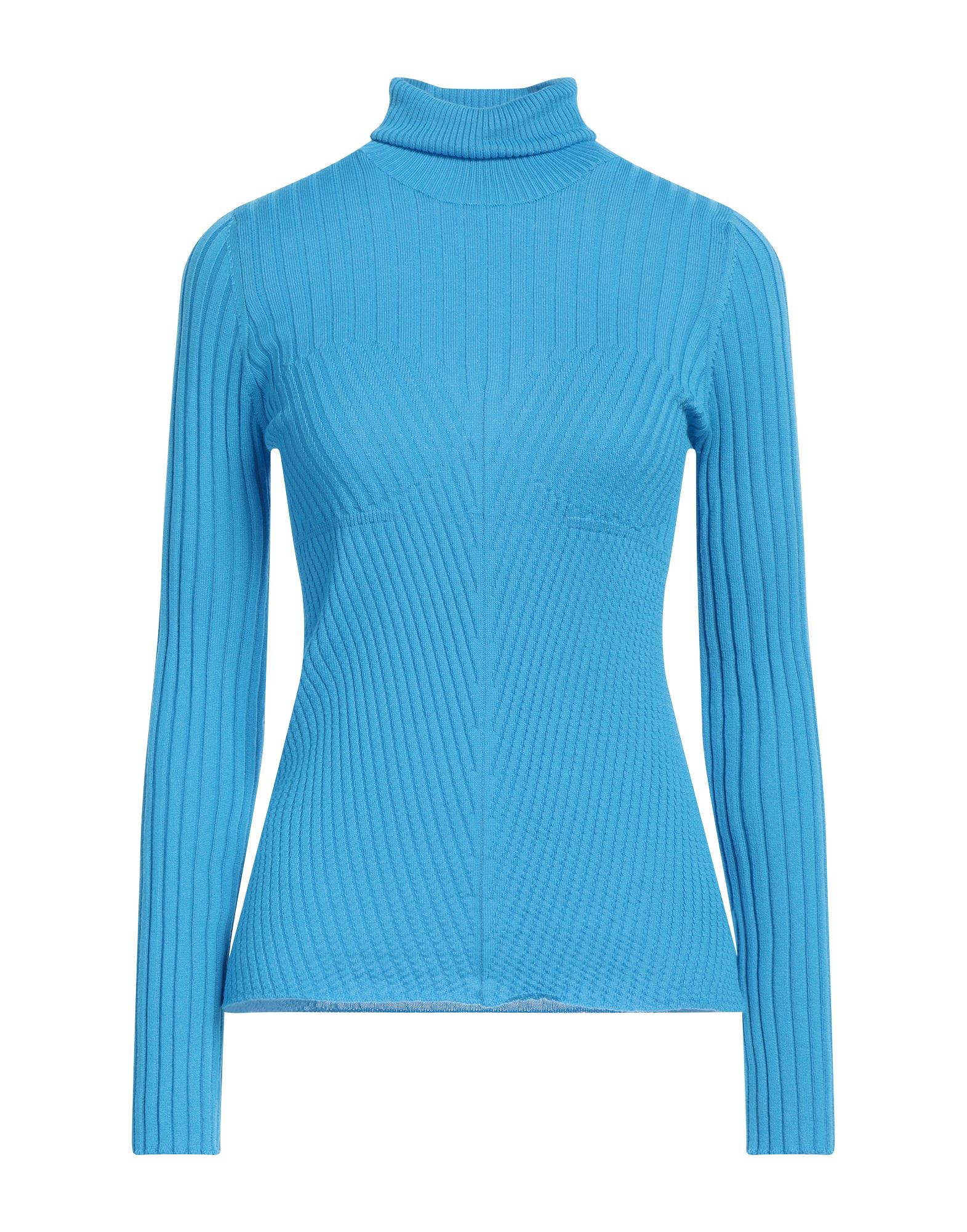 ACT N°1 Rollkragenpullover Damen Azurblau von ACT N°1