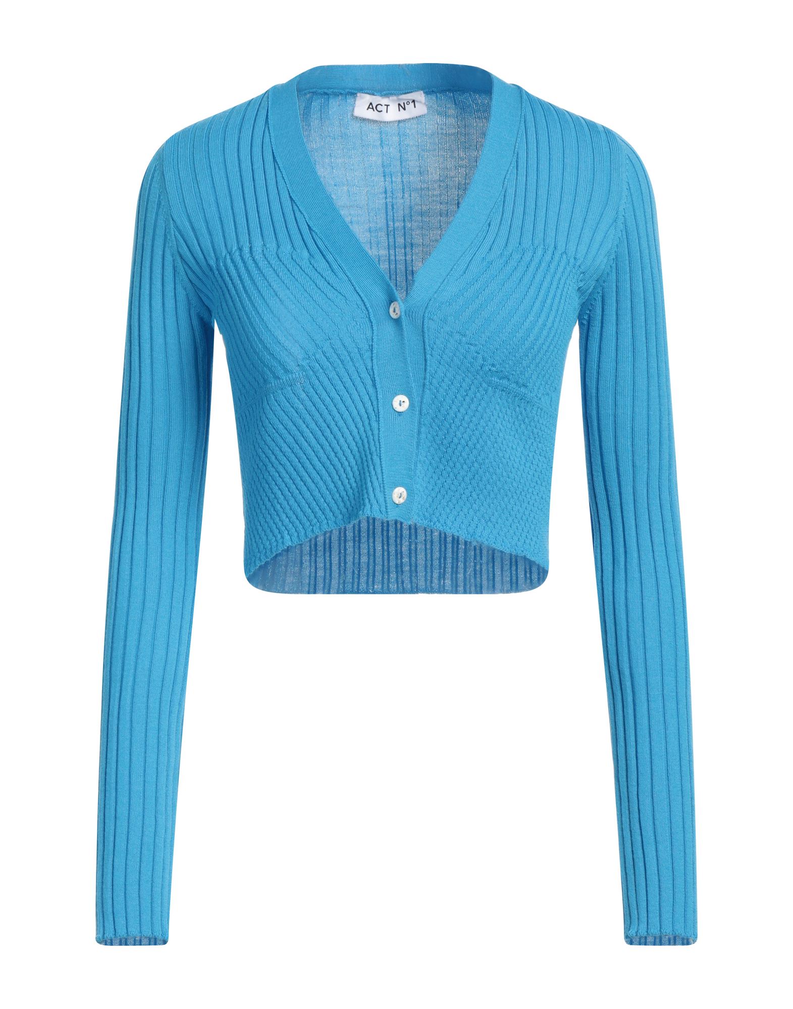 ACT N°1 Strickjacke Damen Azurblau von ACT N°1