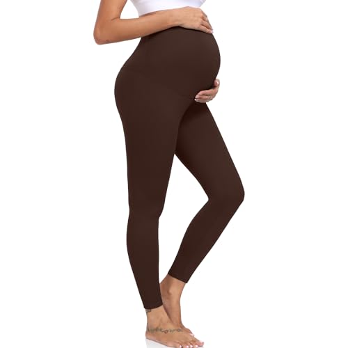 ACTINPUT Umstandsleggings Damen Blickdicht High Waist Umstandshose Elastisch Schwangerschaftsleggings Umstandsmode Leggings for Schwangerschaft von ACTINPUT