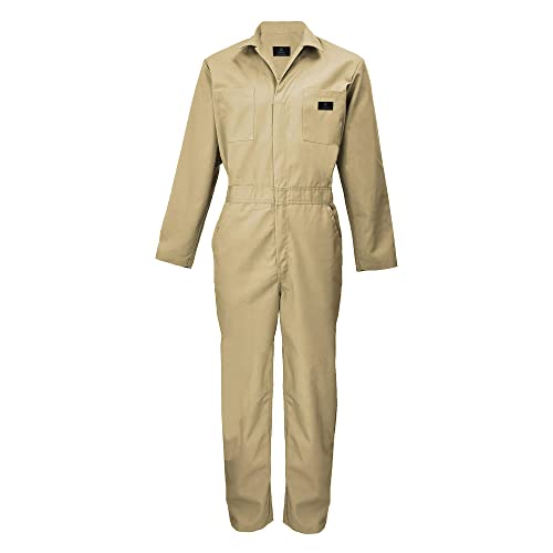 ACTIVE UNIFORMS Overall Workwear Herren Langarm Overall, Khaki, X-Small von ACTIVE UNIFORMS