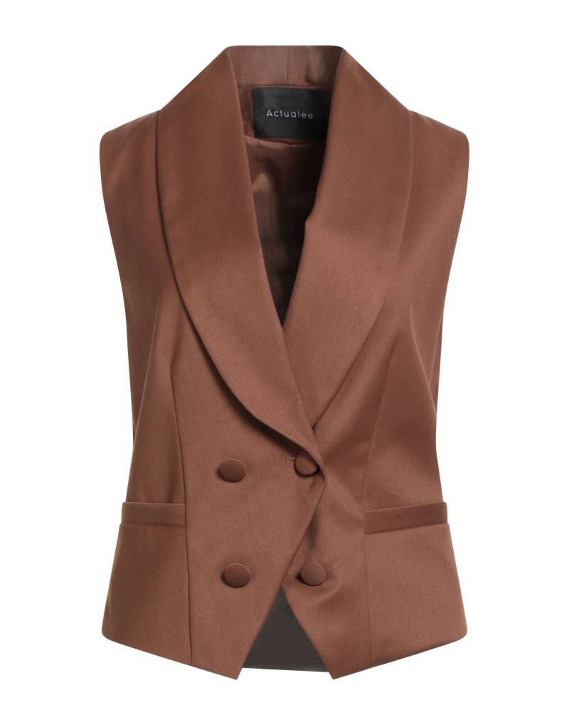 ACTUALEE Couture-weste Damen Braun von ACTUALEE
