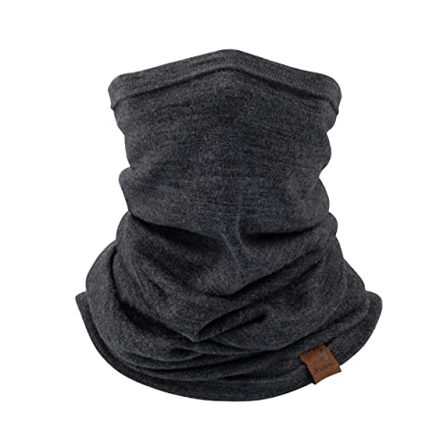 ACUSHLA 100% Merinowolle Neck Gaiter, Gesichtsmaske, Schal, Extra lang, Multifunktional für Männer und Frauen von ACUSHLA