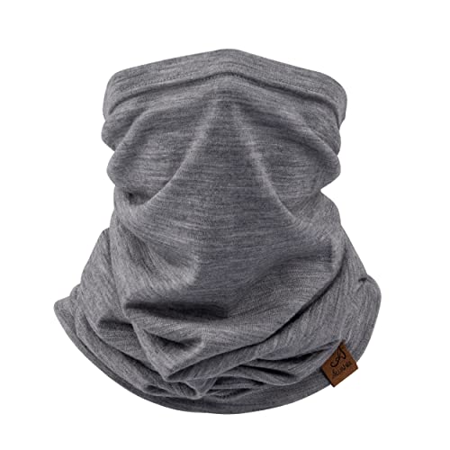 ACUSHLA 100% Merinowolle Neck Gaiter, Gesichtsmaske, Schal, Extra lang, Multifunktional für Männer und Frauen von ACUSHLA