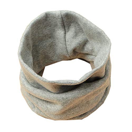 ACVIP Baby Kleinkind Schals Einfarbe Loop Schal O Ring Halstücher Schlauchschal Rundschal für Herbst/Winter(Hell grau, S) von ACVIP