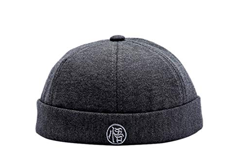 ACVIP Kinder Jungen Dockermütze Dockercap Freizeit Retro Worker Cap(Dunkelgrau) von ACVIP