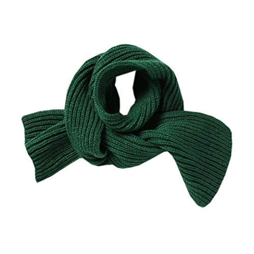ACVIP Kinder Strickschal Winter Warme Stricken Schal Junge Mädchen einfarbiges Halsschal(Grün) von ACVIP