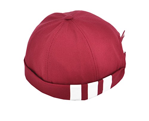 ACVIP Unisex Frühling Sommer Tricolor Einfach Bikermütze Coco Cap Dockercap(Weinrot) von ACVIP
