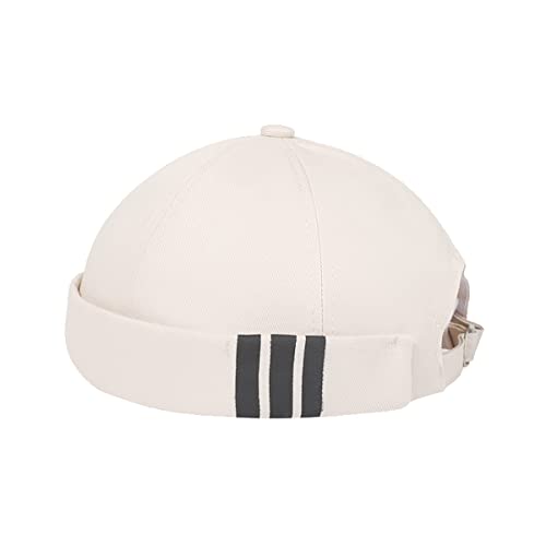 ACVIP Unisex Frühling Sommer Tricolor Einfach Bikermütze Coco Cap Dockercap(Weiß) von ACVIP