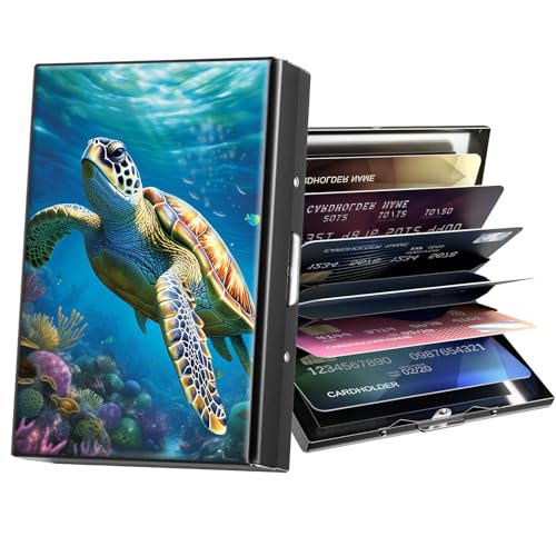 ACWDMKH Metallgeldbörse, Kreditkartenetui für Damen und Herren, RFID-blockierender Kartenhalter, Mini-Brieftasche, schlankes Aluminium, Ausweishülle, Hartkarten-Etui, Visitenkartenetui, von ACWDMKH