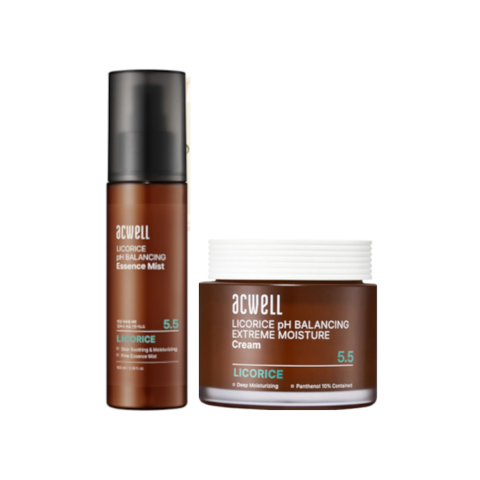 ACWELL - Licorice pH Balancing Essence Mist - 100ml + Extreme Moisture Cream - 55ml Set von ACWELL
