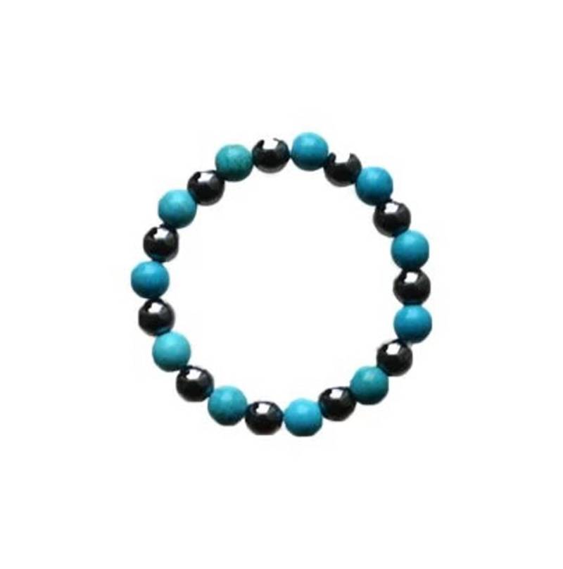 Türkis Und Hämatit Stretch Armband von ACWJewelryDesign