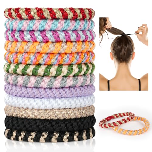ACWOO Haarbänder, Haargummis für Damen und Mädchen, Elastisch Zopfgummi, Baumwollbänder für Dickes Haar, Lockiges Haar, Langes Haar, Kurzes Haar und Welliges Haar, 12 Stück ACWOO Haarbänder, Haargummis für Damen und Mädchen, Elastisch Zopfgummi, Baumwollbänder für Dickes Haar, Lockiges Haar, Langes Haar, Kurzes Haar und Welliges Haar, 12 Stück von ACWOO